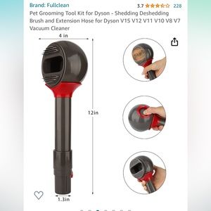 Pet Grooming Tool Kit for Dyson DeShedding Brush attachment
